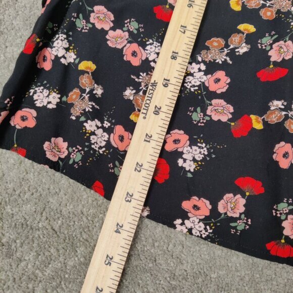 Eloquii Women's Viscose Blouse Size 1X Black Floral Boho Bohemian Summer Spring - Picture 7 of 7